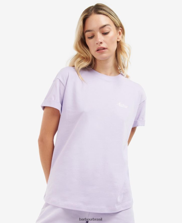 roupas Barbour camiseta alonso preto clássico mulheres NH44421724