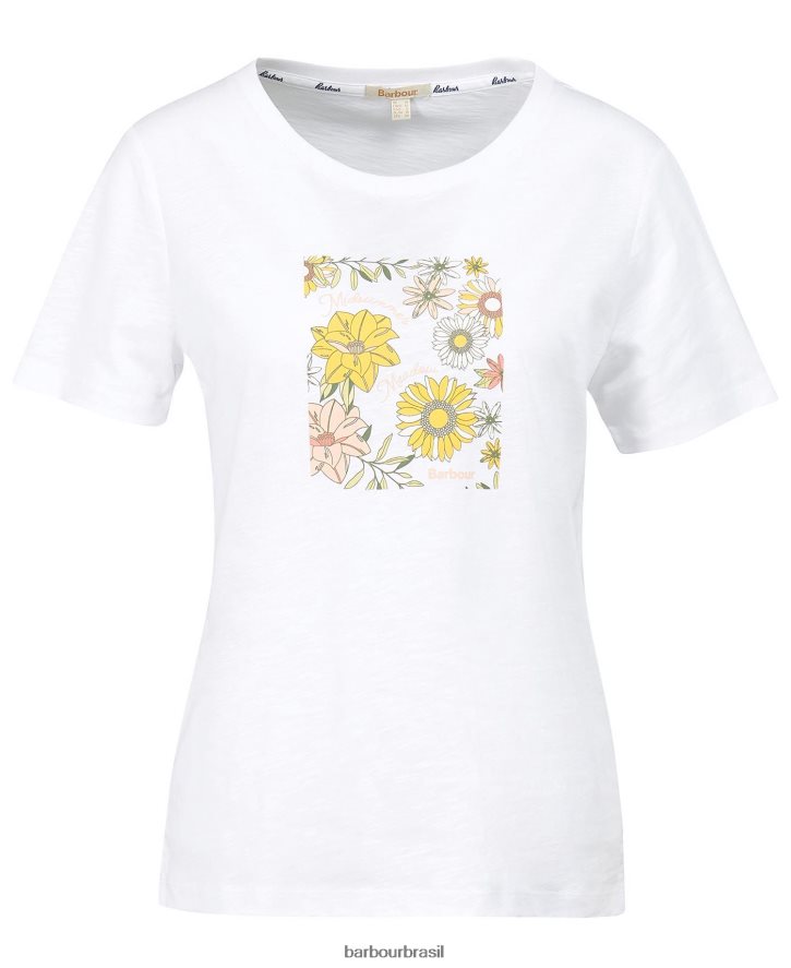 roupas Barbour camiseta coralina Soro de leite coalhado mulheres NH44421679