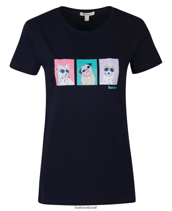 roupas Barbour camiseta de farol branco clássico mulheres NH44421689