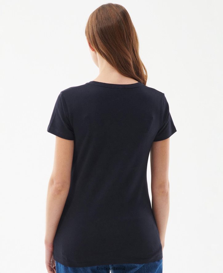 roupas Barbour camiseta de farol branco clássico mulheres NH44421689