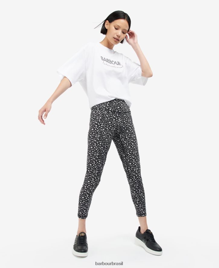 roupas Barbour camiseta do pavilhão branco óptico mulheres NH44421701