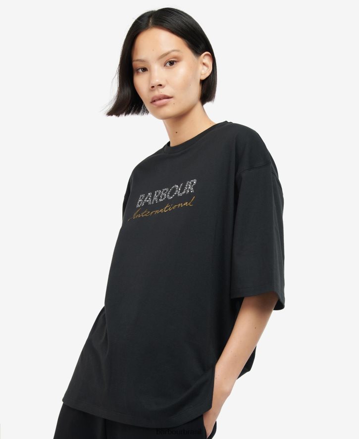 roupas Barbour camiseta do pavilhão branco óptico mulheres NH44421720