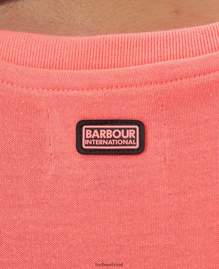 roupas Barbour camiseta sanderson coral atômico mulheres NH44421687