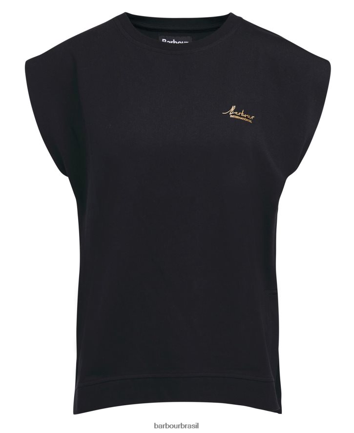 roupas Barbour camiseta sanderson coral atômico mulheres NH44421707