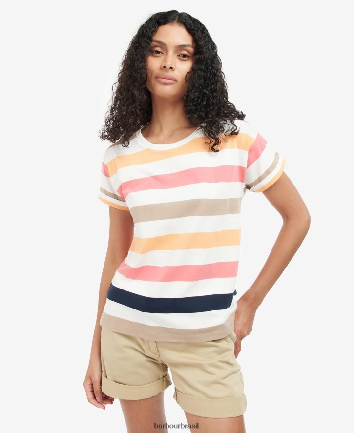 roupas Barbour lyndale top leitelho multi light mulheres NH44421647