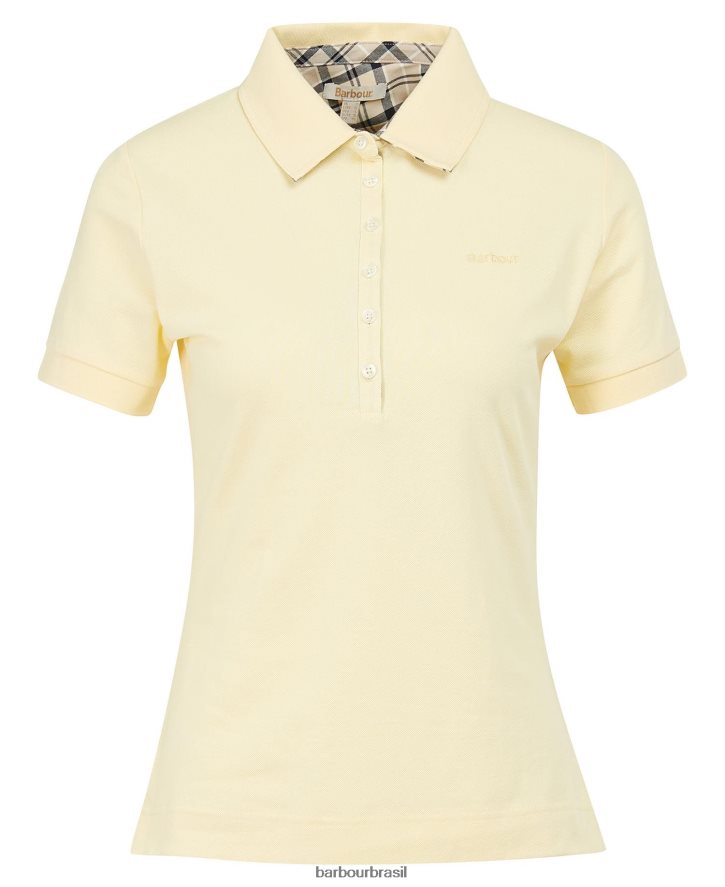 roupas Barbour portas para baixo topo xadrez rosa/índigo mulheres NH44421650