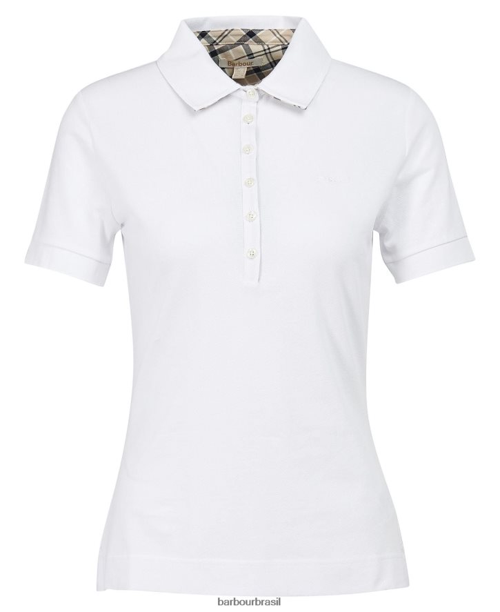 roupas Barbour portas para baixo topo xadrez rosa/índigo mulheres NH44421740