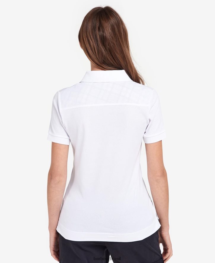 roupas Barbour portas para baixo topo xadrez rosa/índigo mulheres NH44421740