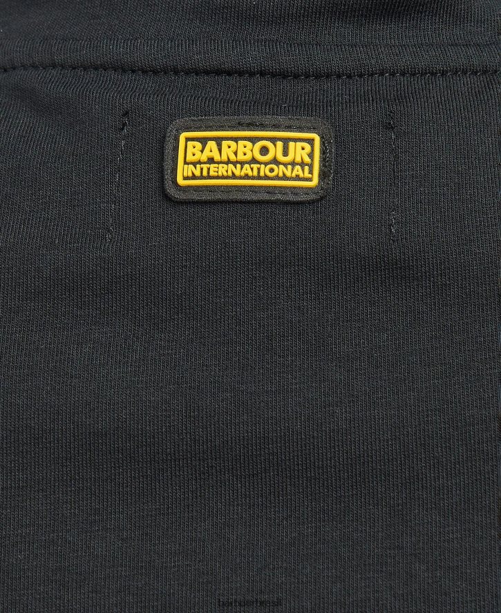 roupas Barbour top kasuki com meio zíper preto clássico mulheres NH44421672