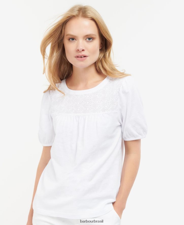 roupas Barbour top pérola Oliveira mulheres NH44421669