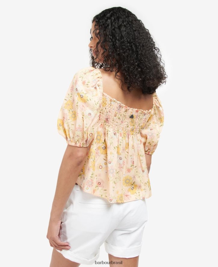 roupas Barbour topo coralino luz múltipla mulheres NH44421616