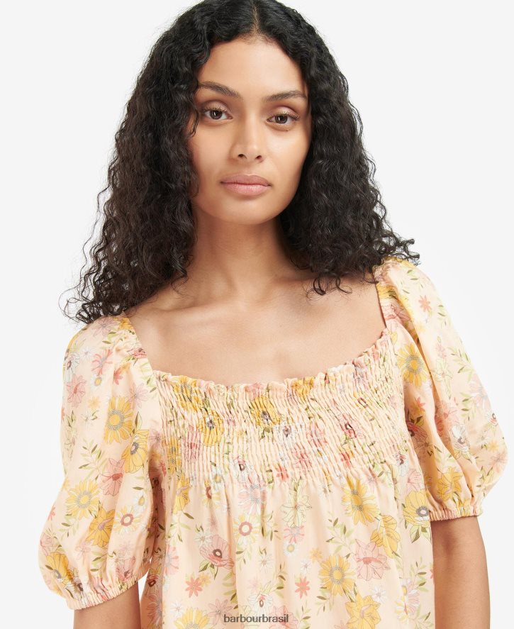 roupas Barbour topo coralino luz múltipla mulheres NH44421616