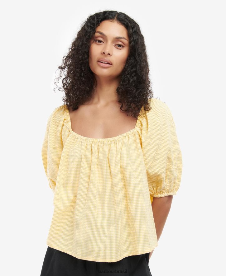 roupas Barbour topo da abadia nascer do sol amarelo mulheres NH44421593