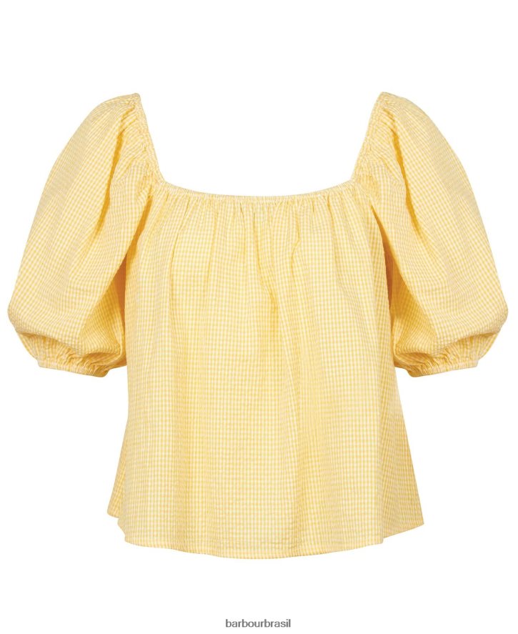 roupas Barbour topo da abadia nascer do sol amarelo mulheres NH44421593
