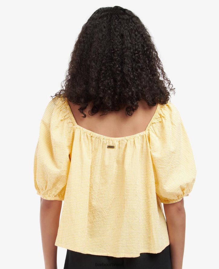 roupas Barbour topo da abadia nascer do sol amarelo mulheres NH44421593