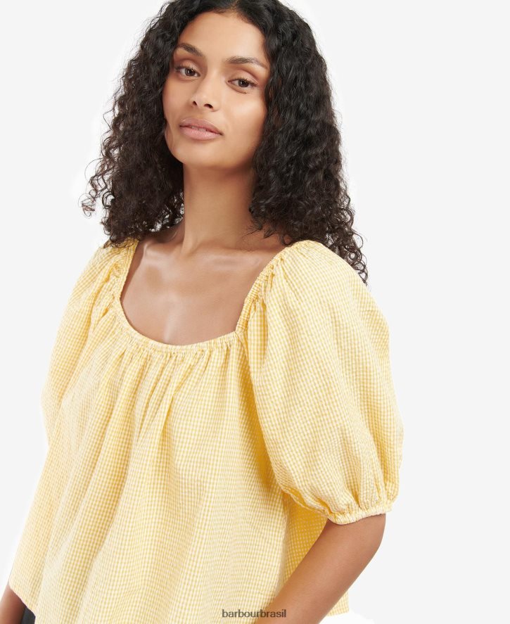 roupas Barbour topo da abadia nascer do sol amarelo mulheres NH44421593