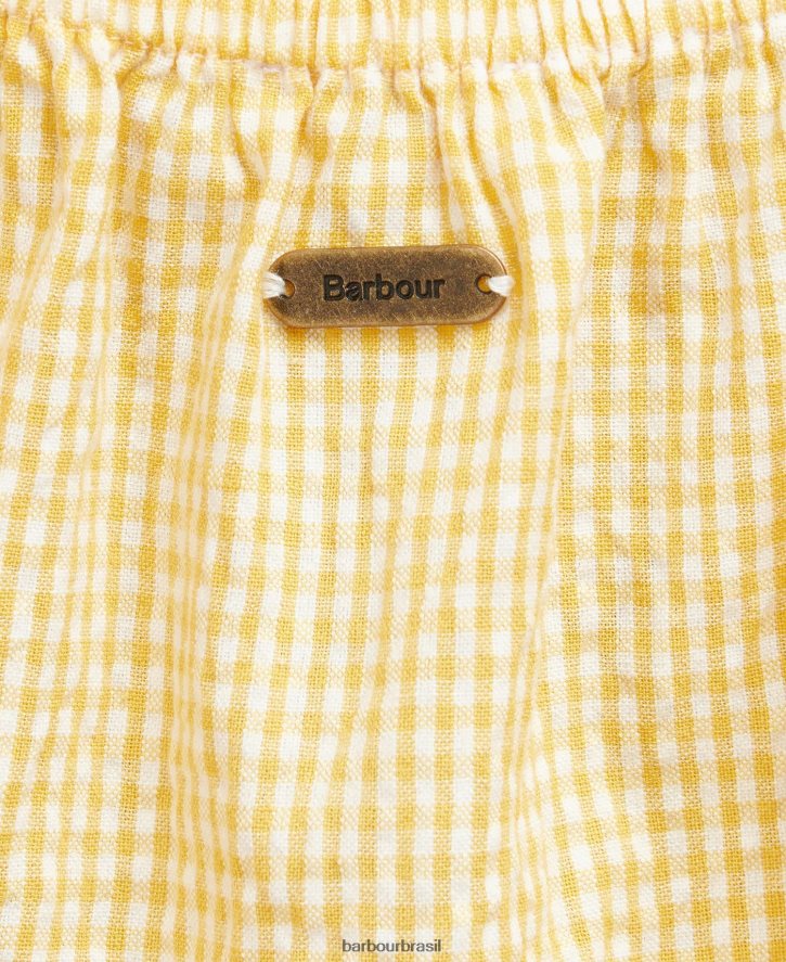 roupas Barbour topo da abadia nascer do sol amarelo mulheres NH44421593