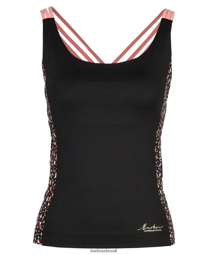 roupas Barbour topo da estrada preto clássico mulheres NH44421725