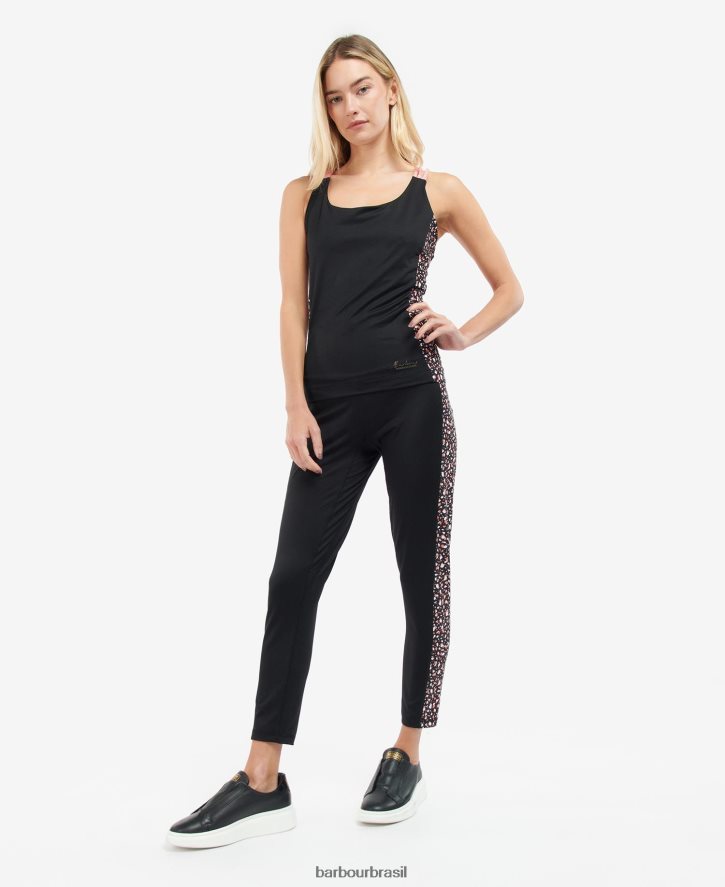 roupas Barbour topo da estrada preto clássico mulheres NH44421725