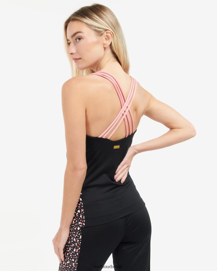 roupas Barbour topo da estrada preto clássico mulheres NH44421725