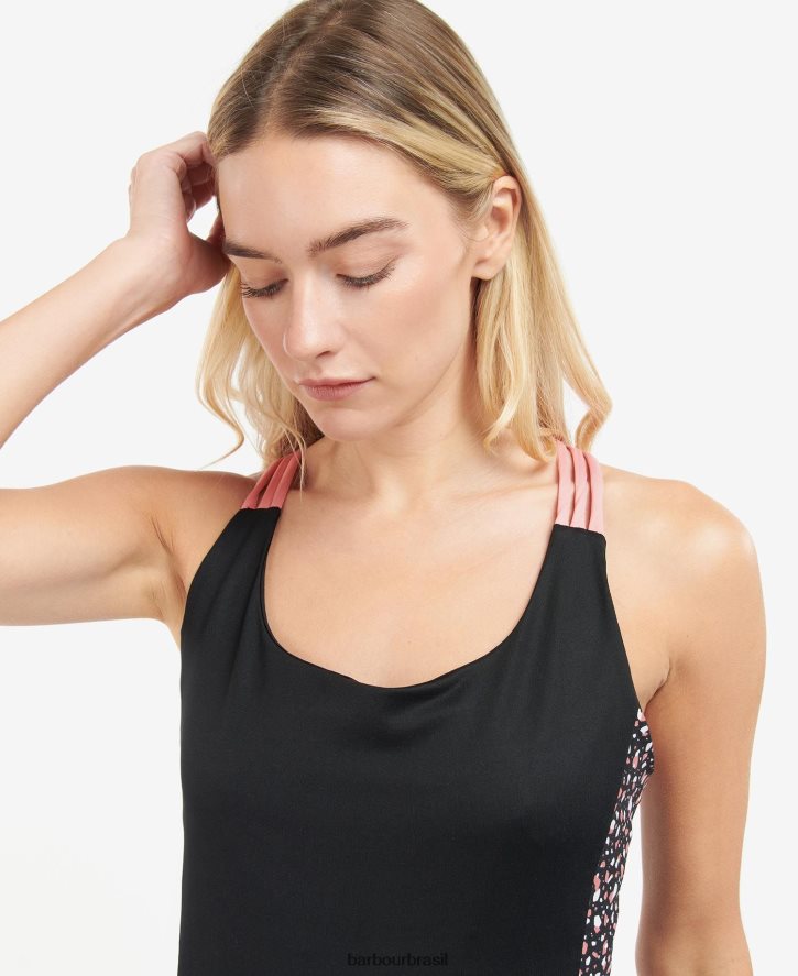 roupas Barbour topo da estrada preto clássico mulheres NH44421725