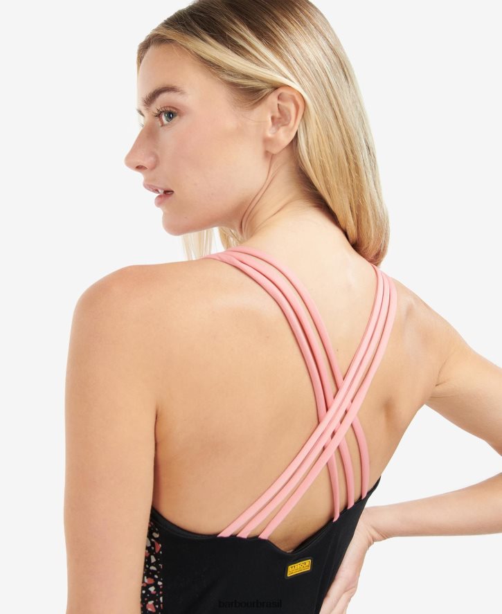 roupas Barbour topo da estrada preto clássico mulheres NH44421725