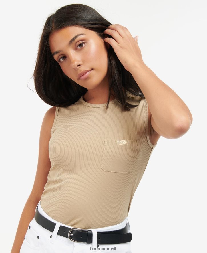 roupas Barbour topo de artega preto mulheres NH44421710