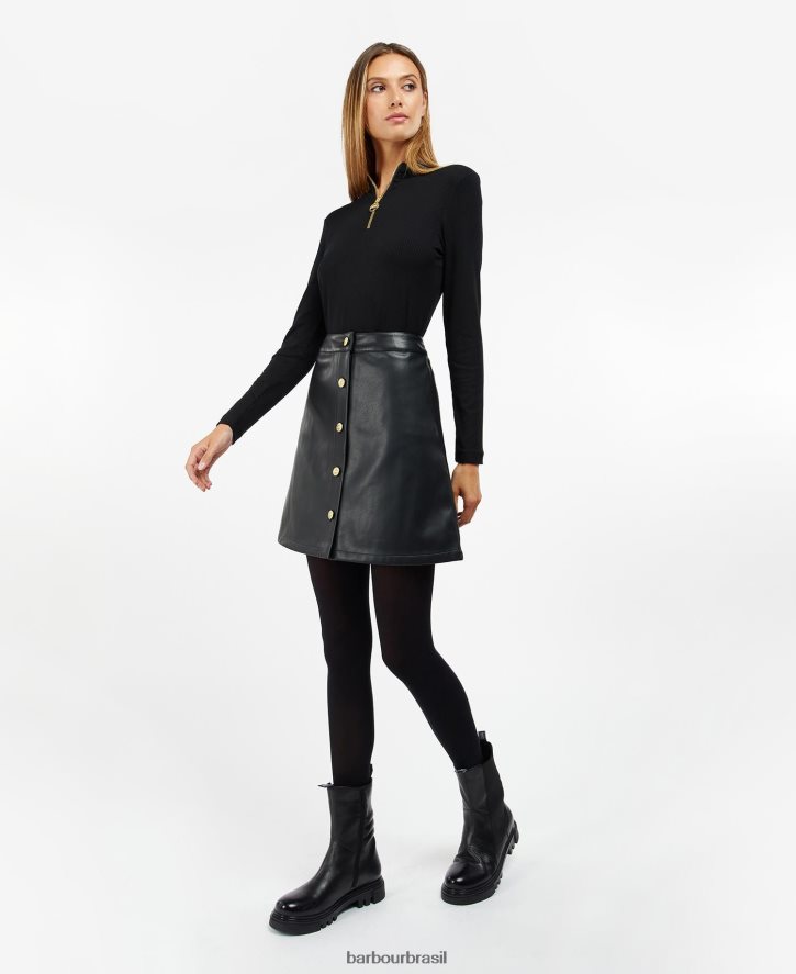 roupas Barbour topo de carmona preto clássico mulheres NH44421705