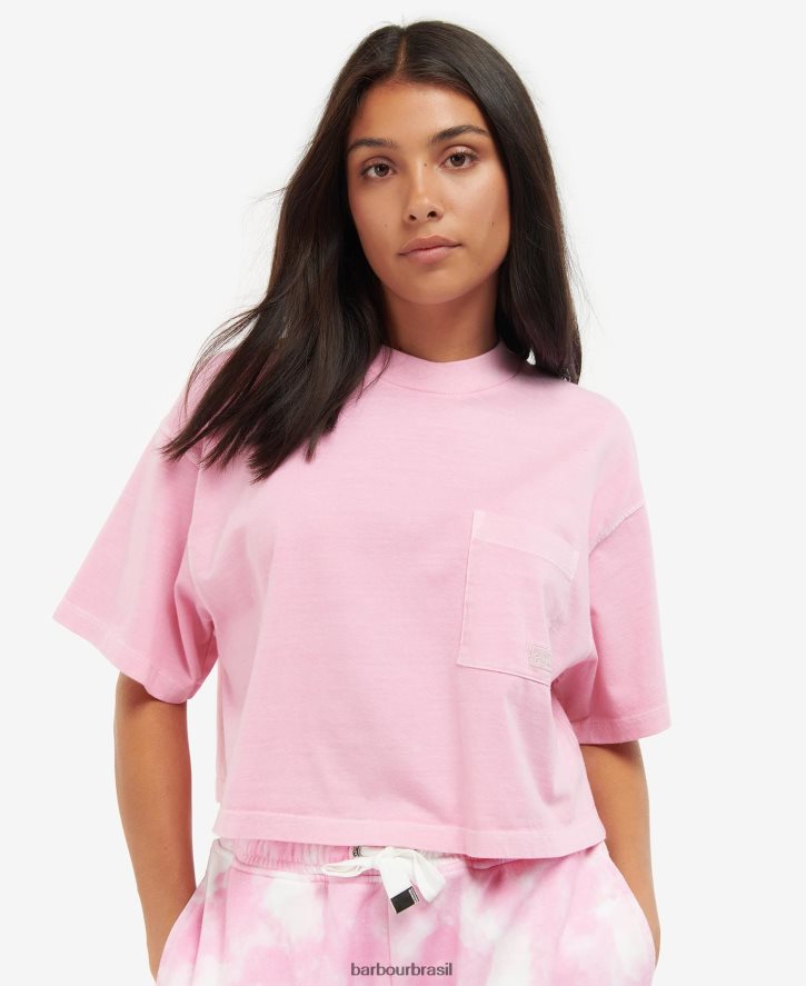 roupas Barbour topo de galica paixão rosa mulheres NH44421730