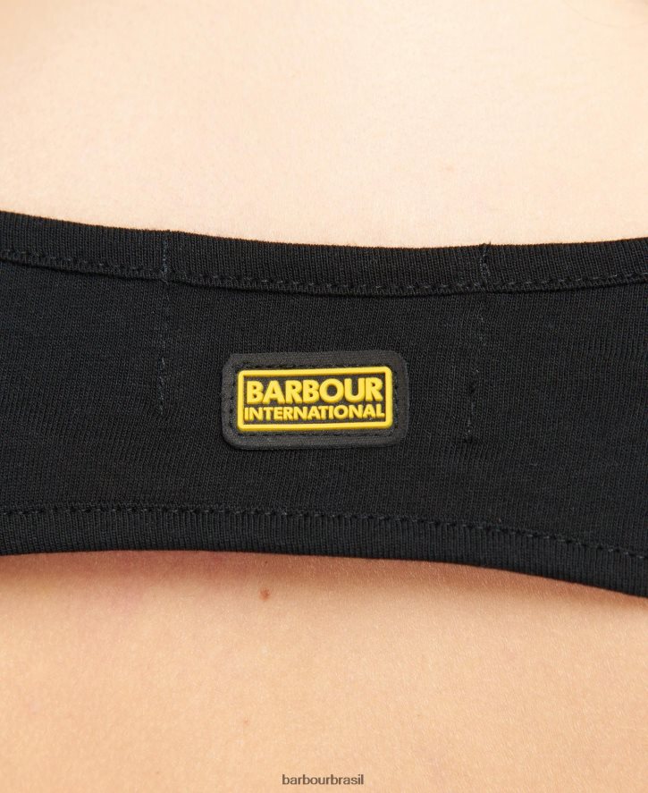 roupas Barbour topo do autódromo preto clássico mulheres NH44421731