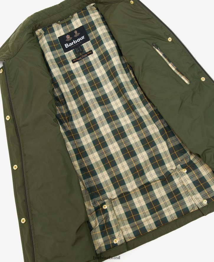 roupas Barbour colete de defesa com cinto areia clara/vestido mulheres NH44421556