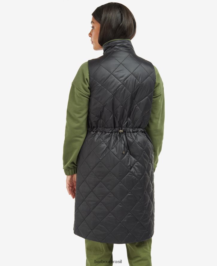 roupas Barbour colete de knock hill cinzas queimadas mulheres NH44421557