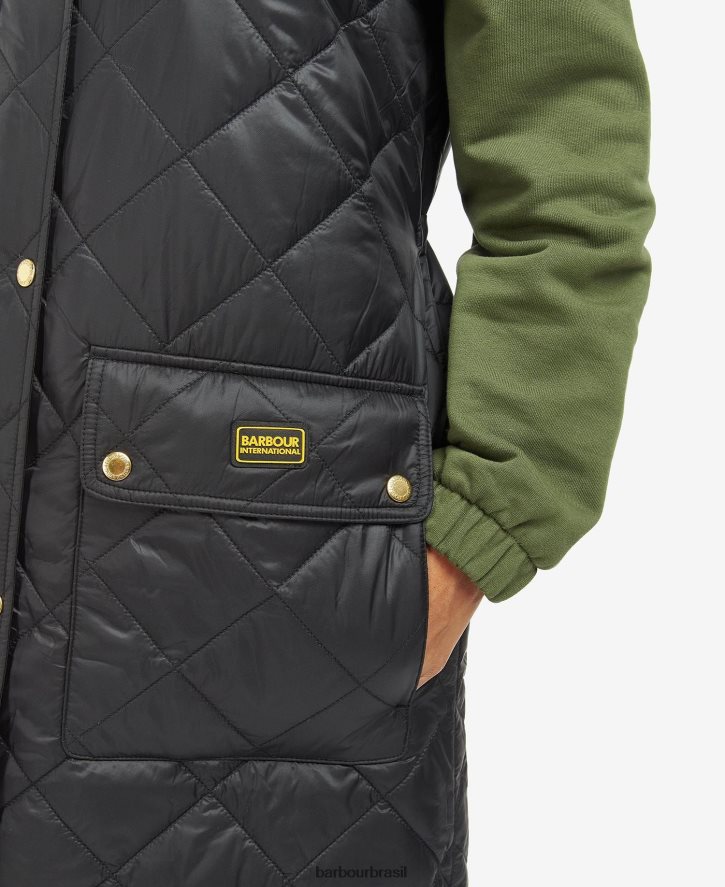 roupas Barbour colete de knock hill cinzas queimadas mulheres NH44421557