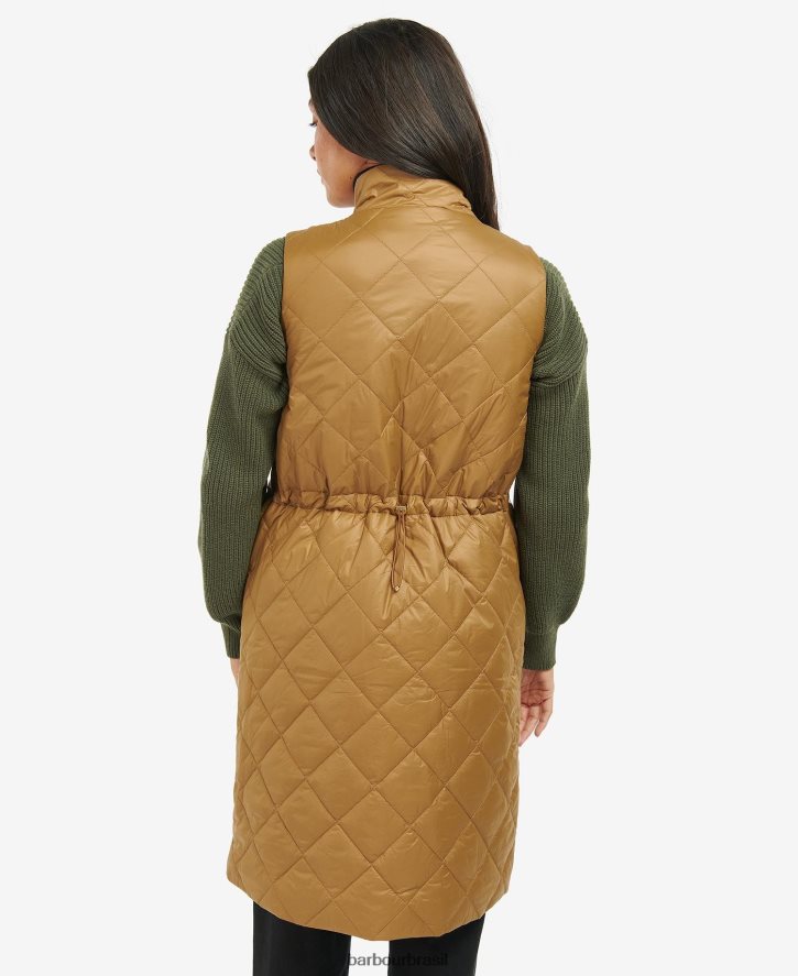 roupas Barbour colete de knock hill cinzas queimadas mulheres NH44421565