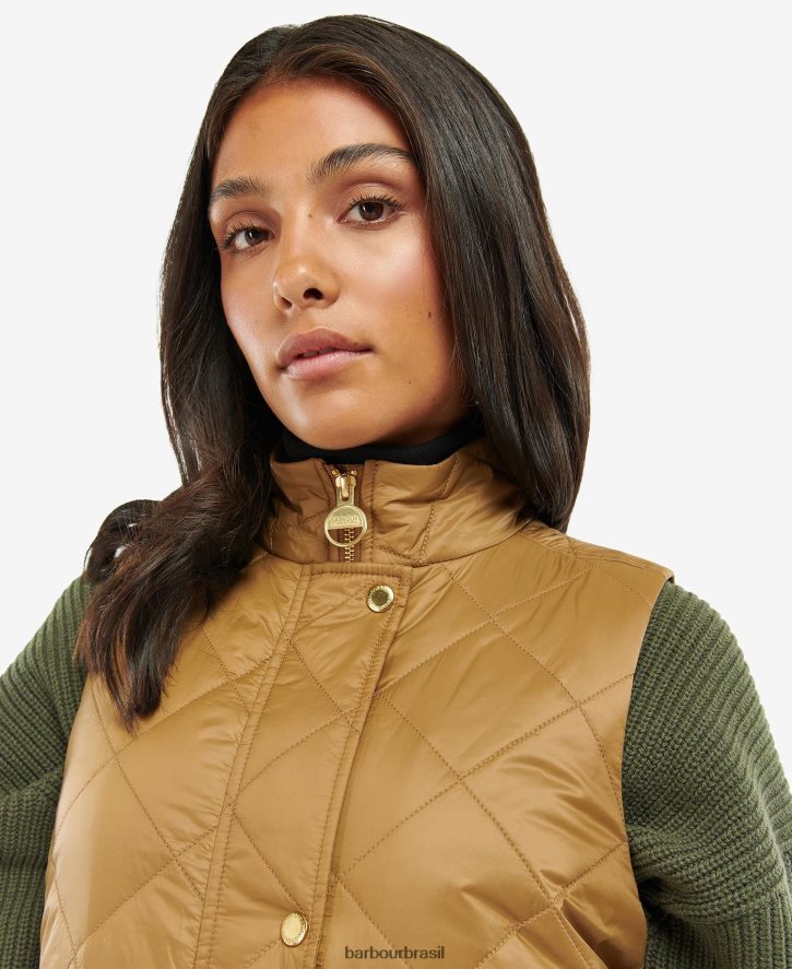 roupas Barbour colete de knock hill cinzas queimadas mulheres NH44421565