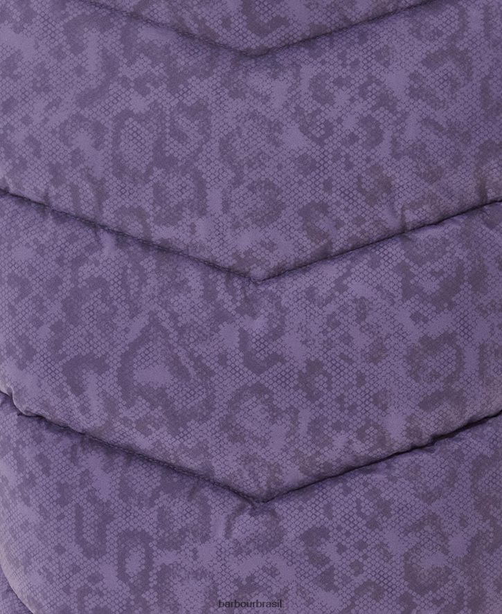 roupas Barbour colete halton estampado impressão de paisagem lunar mulheres NH44421569