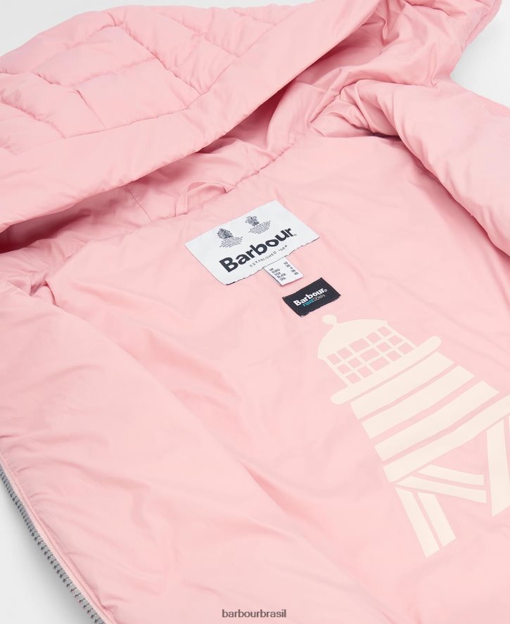 roupas Barbour colete olho de boi rosa meadowsweet mulheres NH44421542