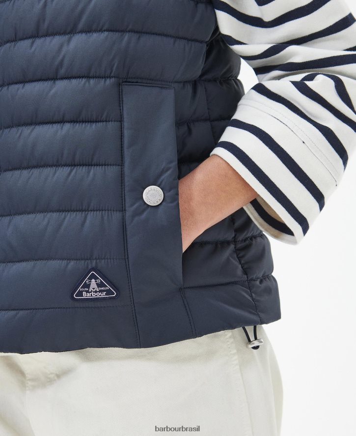 roupas Barbour colete olho de boi rosa meadowsweet mulheres NH44421548