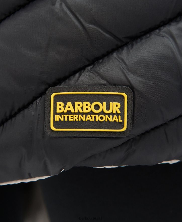roupas Barbour colete reversível cosford nuvem preta/prateada mulheres NH44421574
