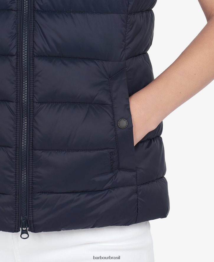 roupas Barbour colete shaw limão verde-oliva mulheres NH44421580