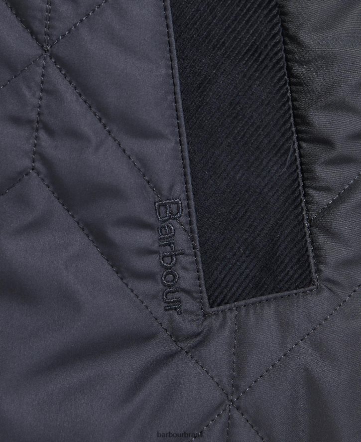 roupas Barbour barra acolchoada barrhead marinho escuro/choupo antigo mulheres NH44421425