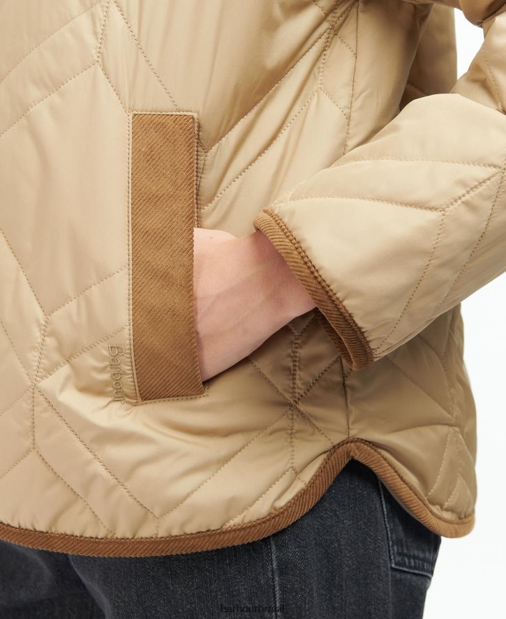 roupas Barbour barra acolchoada barrhead marinho escuro/choupo antigo mulheres NH44421493