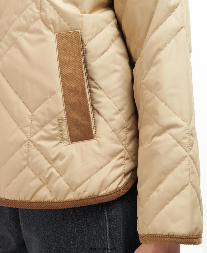 roupas Barbour barra acolchoada barrhead marinho escuro/choupo antigo mulheres NH44421493