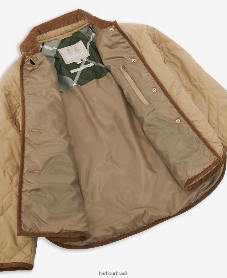 roupas Barbour barra acolchoada barrhead marinho escuro/choupo antigo mulheres NH44421493