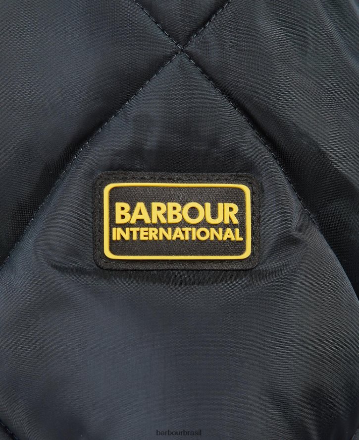 roupas Barbour casaco acolchoado gotland preto clássico mulheres NH44421440
