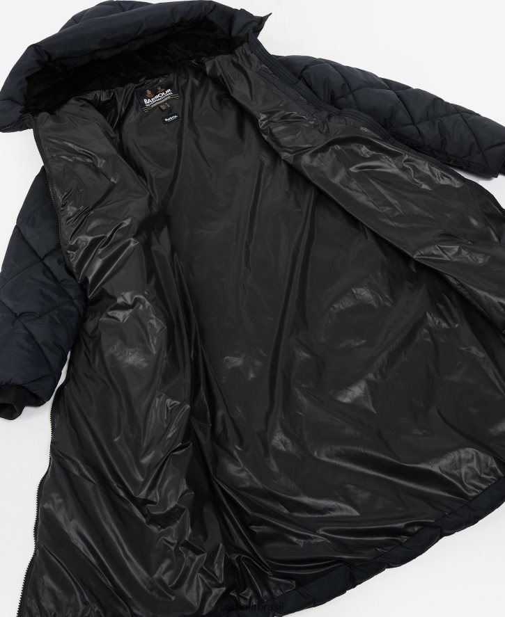 roupas Barbour casaco acolchoado gotland preto clássico mulheres NH44421440