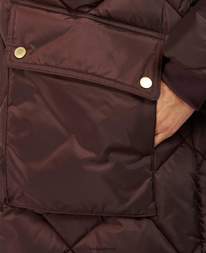 roupas Barbour casaco acolchoado gotland preto clássico mulheres NH44421503