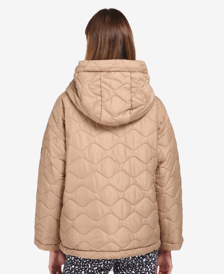 roupas Barbour fenway jaqueta acolchoada reversível portobello/cayenne/bellini mulheres NH44421458