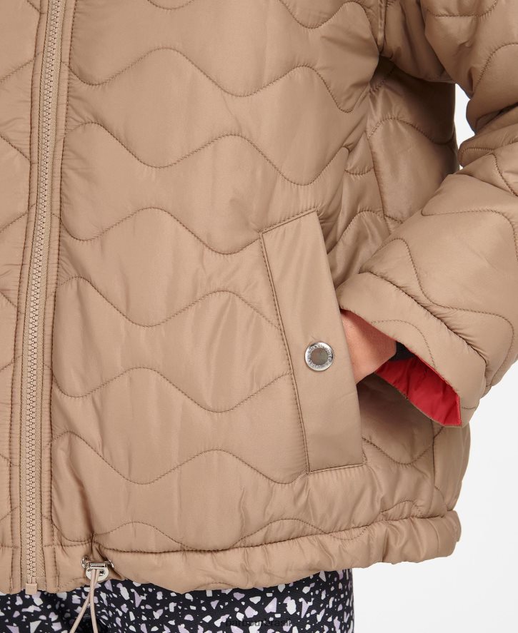 roupas Barbour fenway jaqueta acolchoada reversível portobello/cayenne/bellini mulheres NH44421458