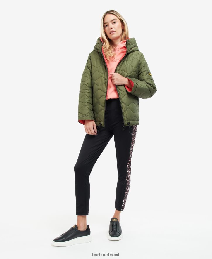 roupas Barbour fenway jaqueta acolchoada reversível portobello/cayenne/bellini mulheres NH44421469